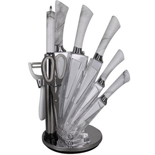 Totally 9pc Knife Set With Stand White